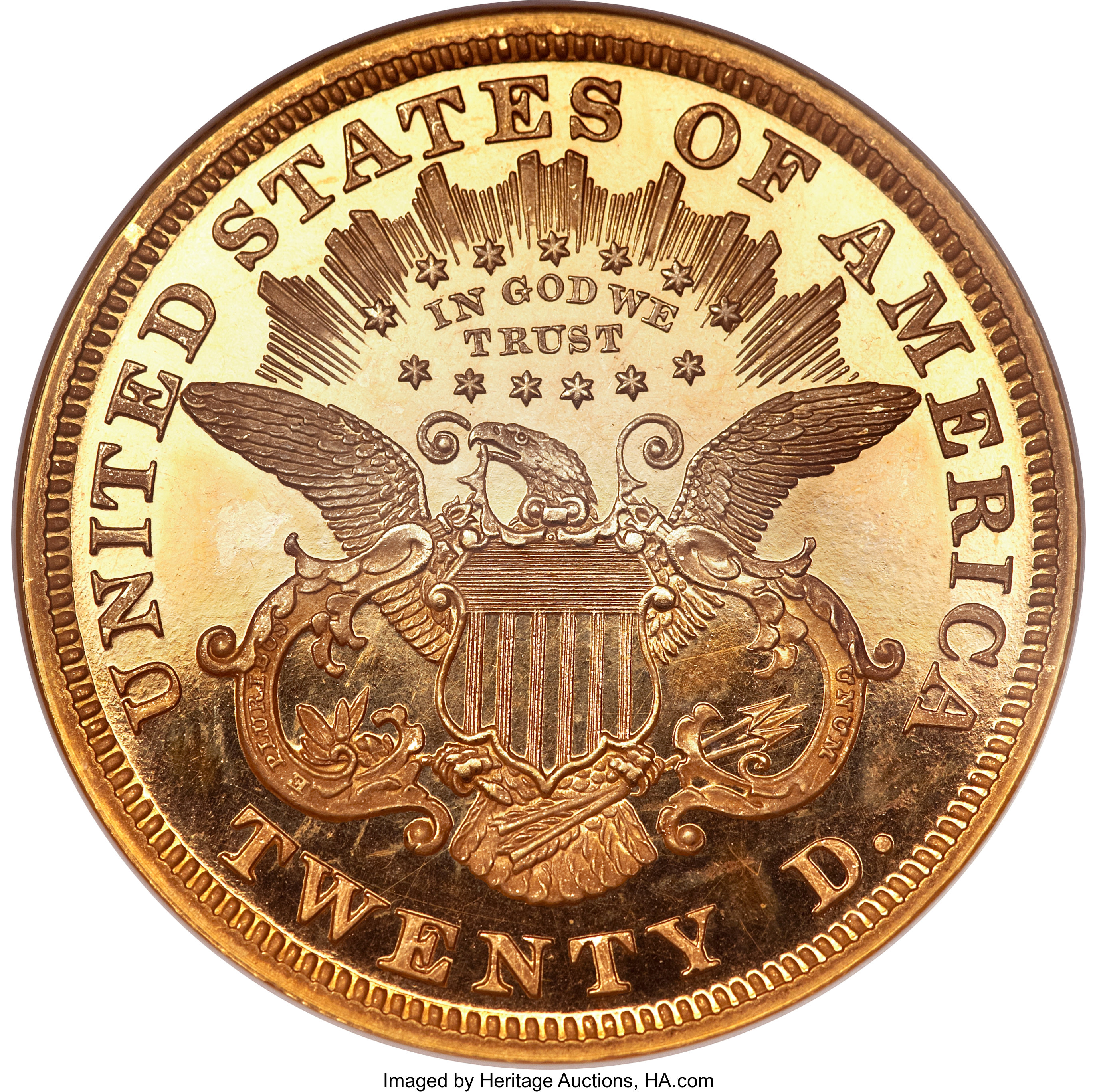 image for: 1870 $20 Cameo PR64 NGC. CAC....