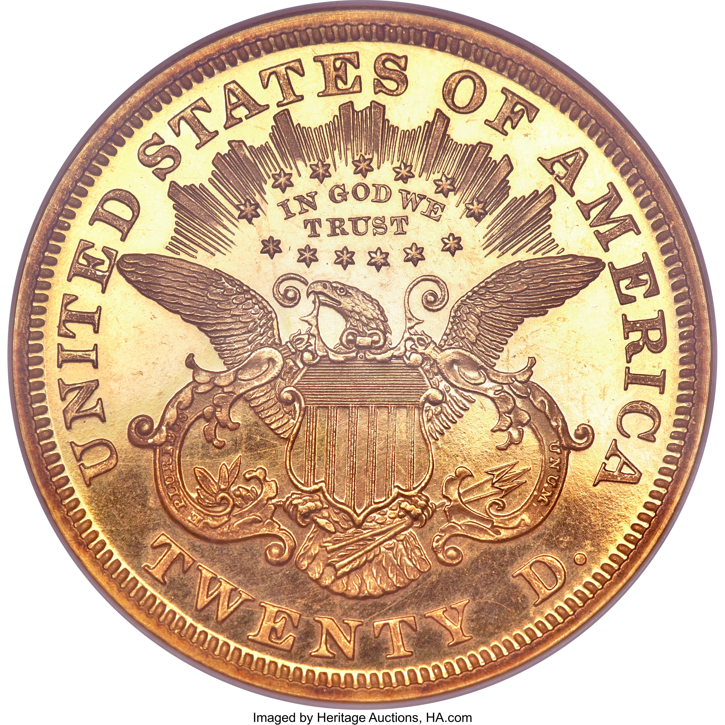 image for: 1874 $20 PR64 Cameo NGC. CAC....