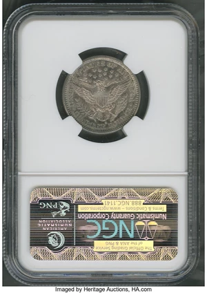 image for: 1896-S 25C MS66 NGC....