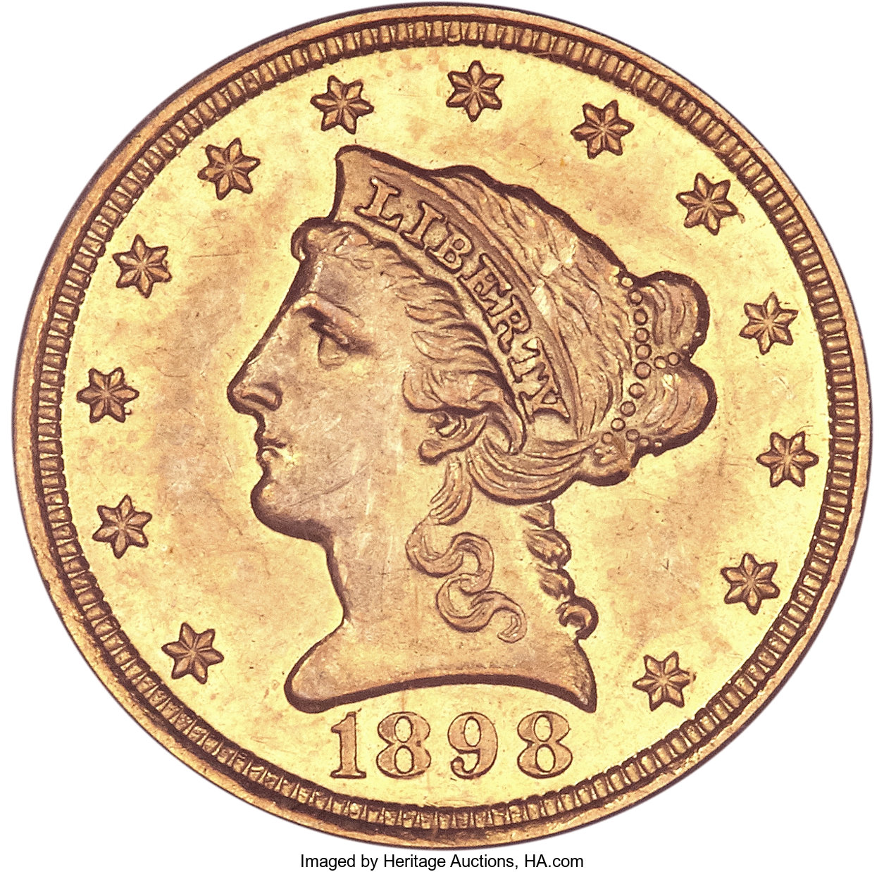 image for: 1898 $2 1/2 PR58 PCGS....