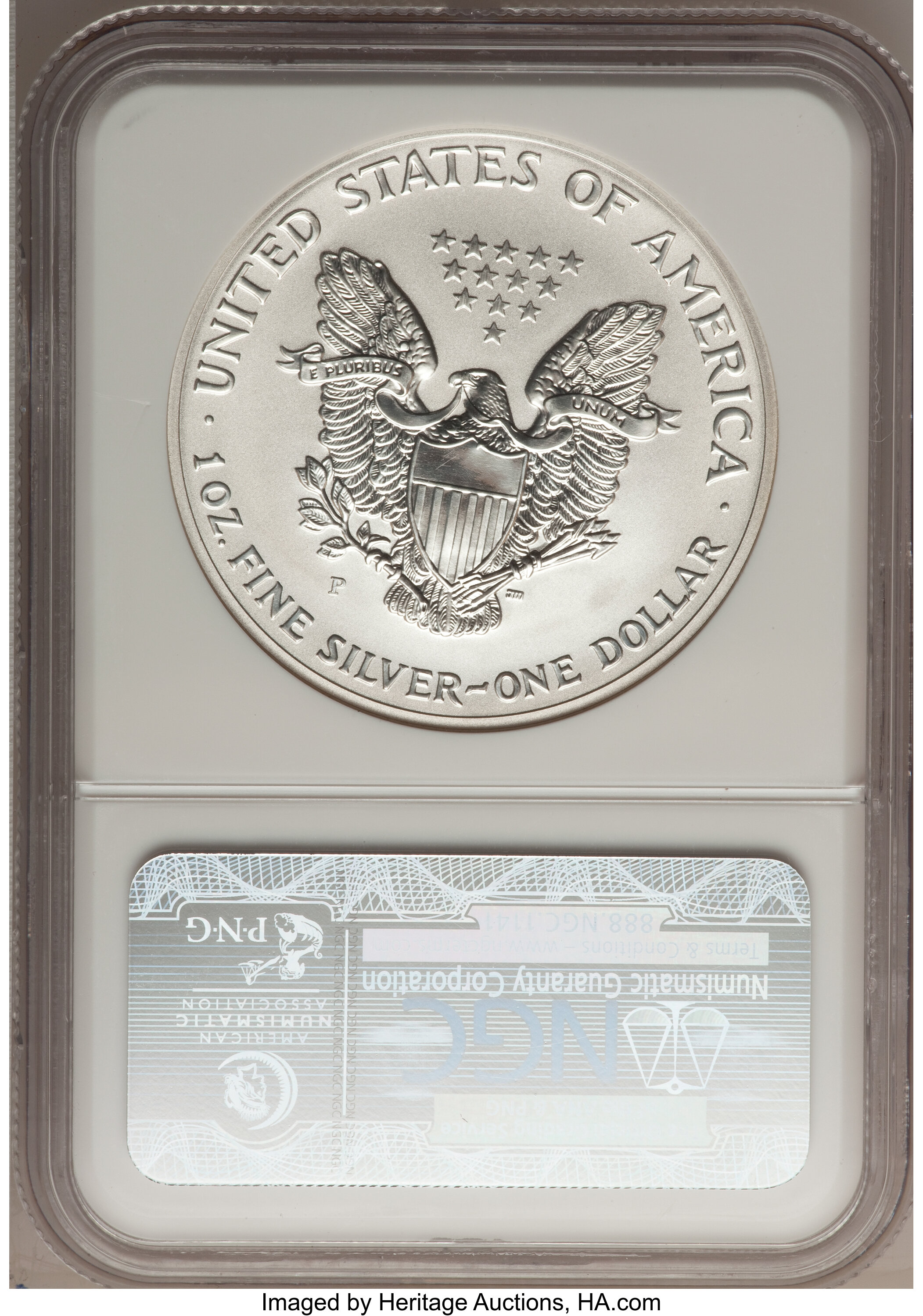2006-P $1  Silver Eagle, Reverse Proof PR64 CAC thumbnail 2