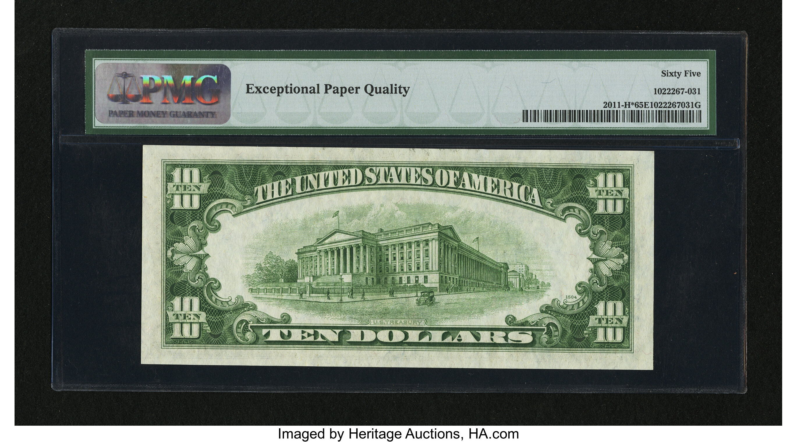 image for: Fr. 2011-H* $10 1950A Federal Reserve Star Note. PMG Gem Uncirculated 65 EPQ....