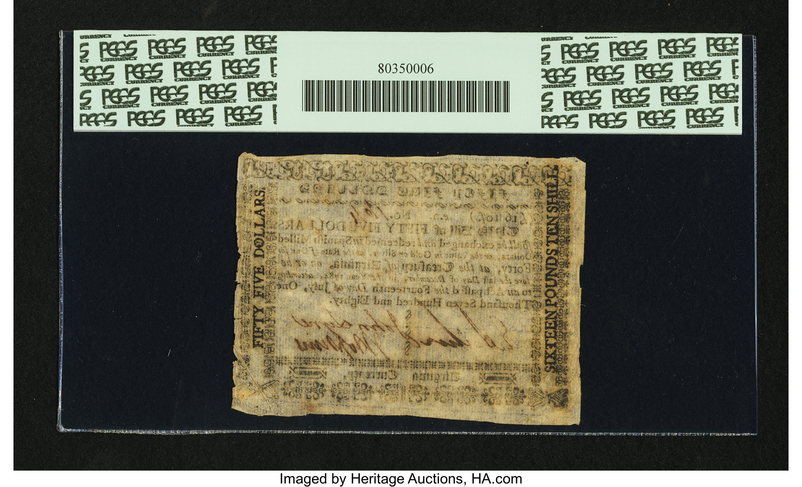 image for: Virginia July 14, 1780 $55 PCGS Very Fine 30....