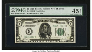 image for: Fr. 1950-H $5 1928 Federal Reserve Note. PMG Choice Extremely Fine 45 EPQ....