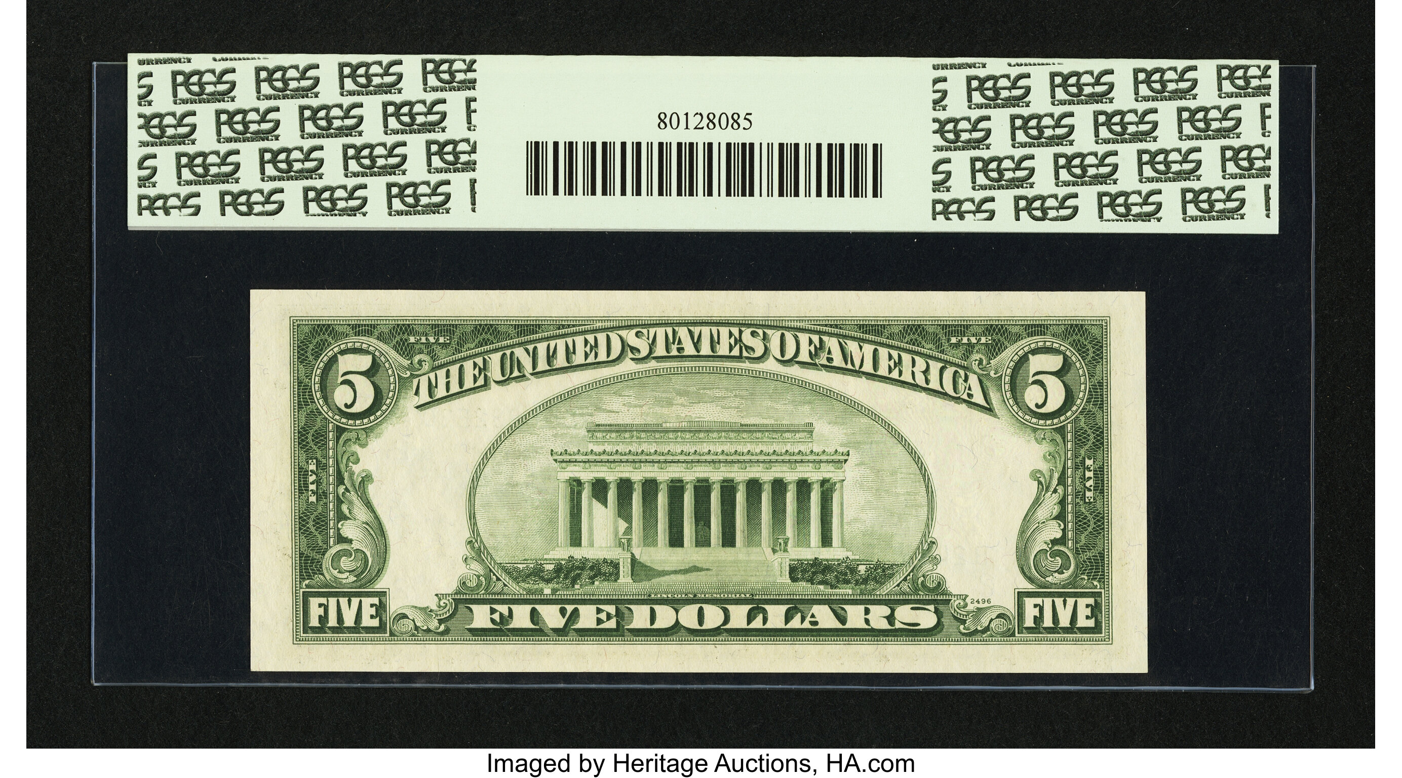 image for: Fr. 1966-B* $5 1950E Federal Reserve Star Note. PCGS Gem New 65PPQ....