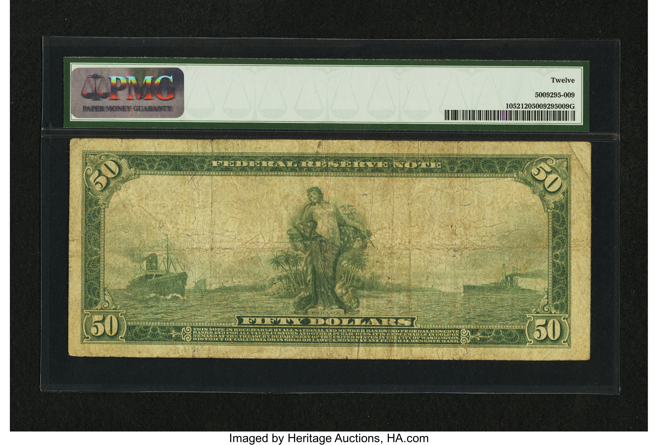 image for: Fr. 1052 $50 1914 Federal Reserve Note. PMG Fine 12....