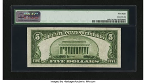 image for: Fr. 1956-C* Mule $5 1934 Federal Reserve Note. PMG Choice About Unc 58....