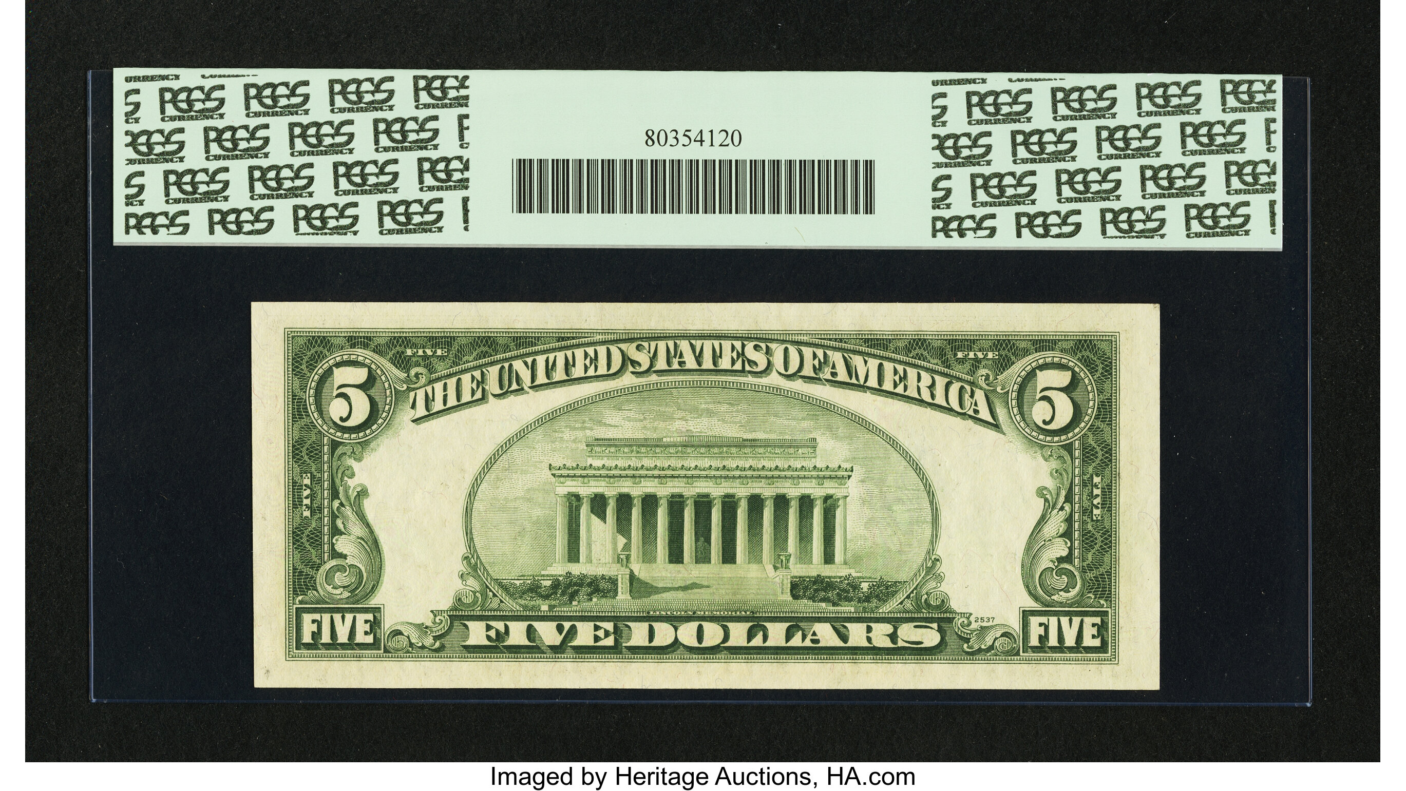 image for: Fr. 1966-B* $5 1950E Federal Reserve Note. PCGS Gem New 65PPQ....
