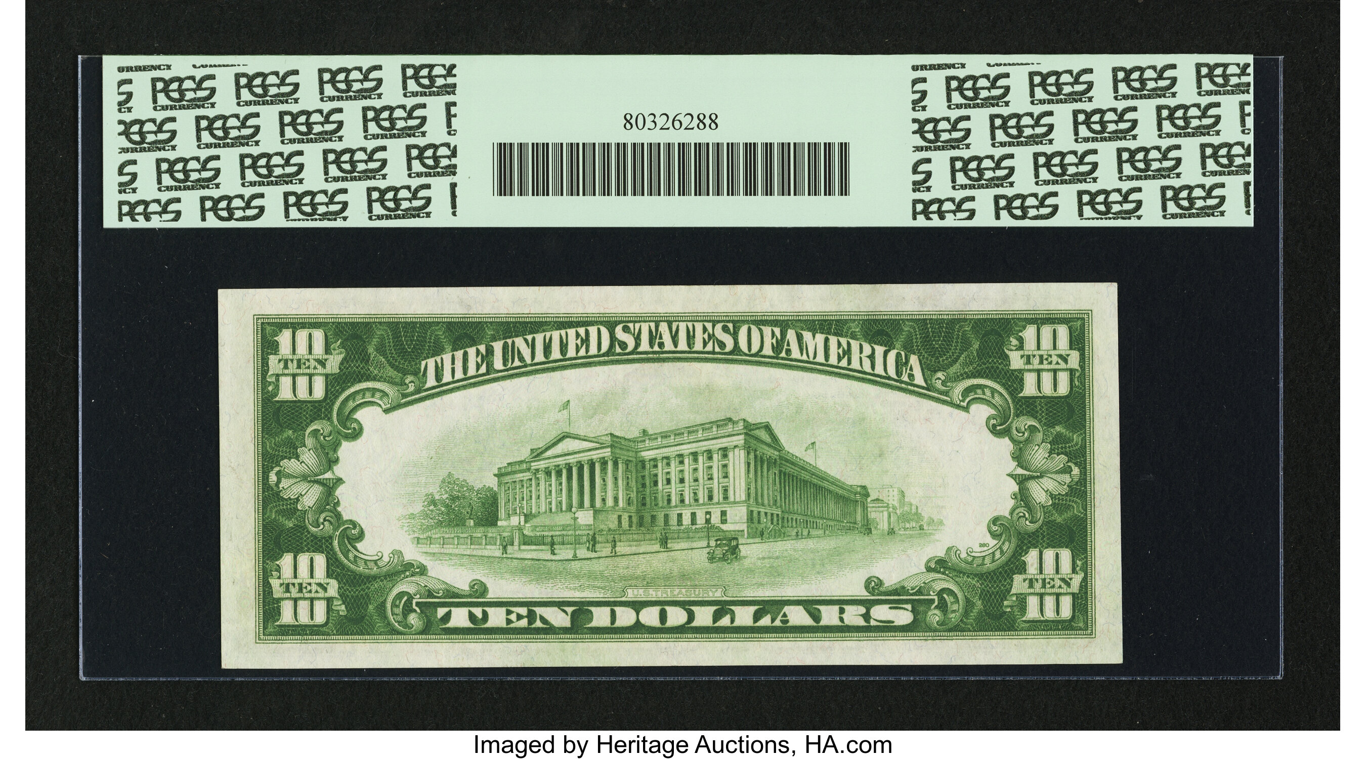 image for: Fr. 2002-G* $10 1928B Dark Green Seal Federal Reserve Note. PCGS Very Choice New 64....