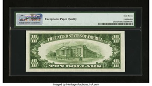 image for: Fr. 2010-D $10 1950 Narrow Federal Reserve Note. PMG Superb Gem Unc 67 EPQ....