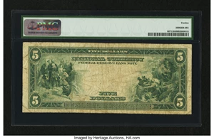 image for: Fr. 807 $5 1918 Federal Reserve Bank Note PMG Fine 12....
