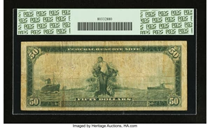 image for: Fr. 1053 $50 1914 Federal Reserve Note PCGS Fine 15....