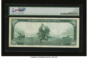 image for: Fr. 1064 $50 1914 Federal Reserve Note PMG Very Fine 20....