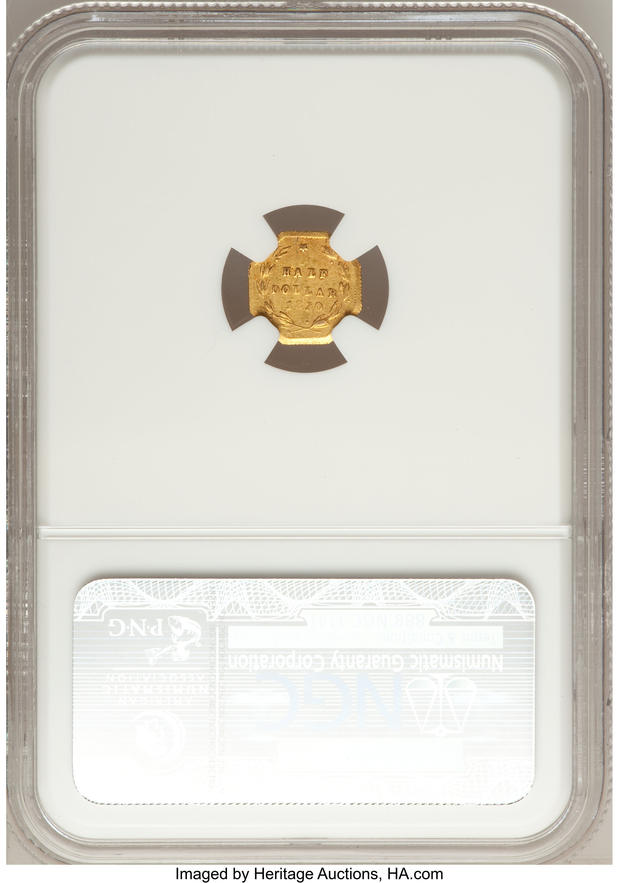 image for: 1870 50C Liberty Octagonal 50 Cents, BG-921, Low R.5, AU55 NGC. NGC Census: (1/2). PCGS Population (7/32).   (#10779)...