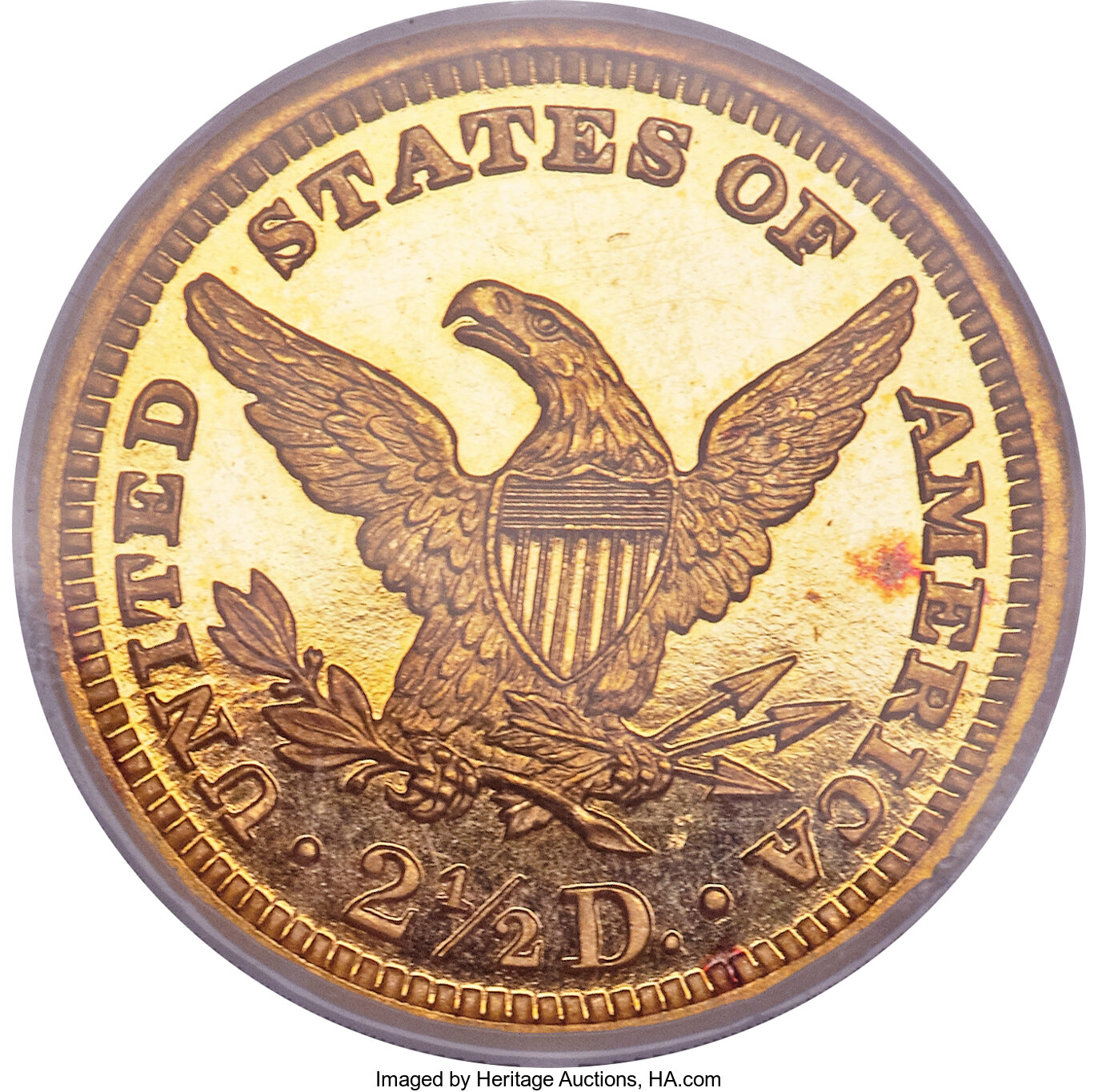 image for: 1881 $2 1/2 PR63 Cameo NGC. CAC Gold Label....