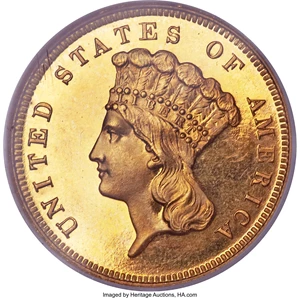 image for: 1881 $3 PR64 Cameo NGC. CAC....