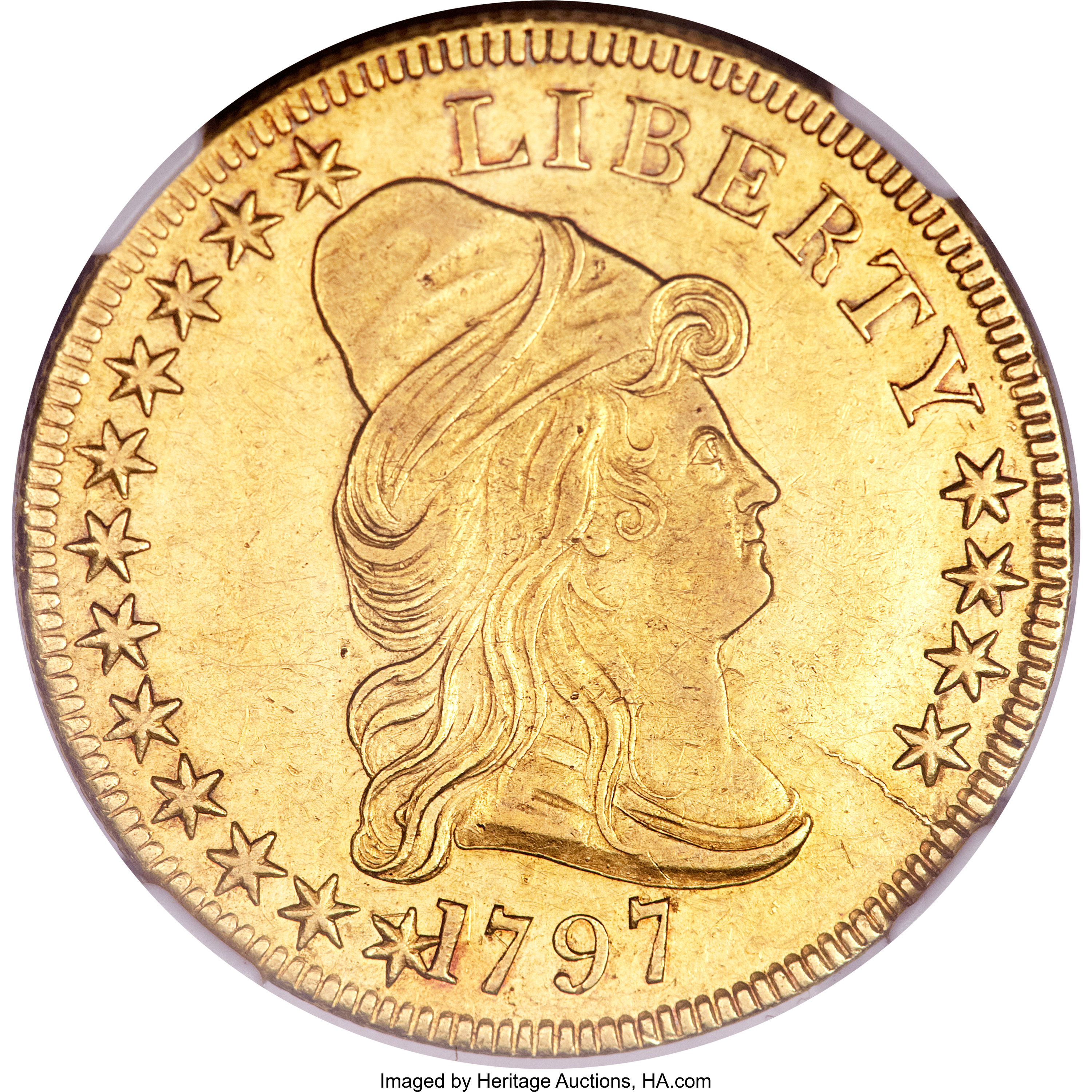 image for: 1797 $10 Small Eagle AU53 NGC. Breen-6833, BD-1, R.5....