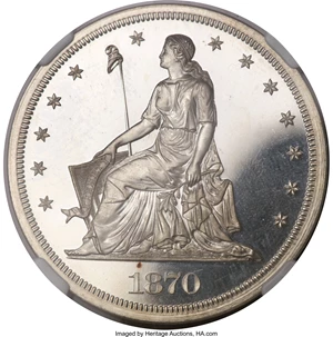 image for: 1870 $1 Dollar, Judd-1003, Pollock-1135, Low R.7, PR65 Ultra Cameo NGC....