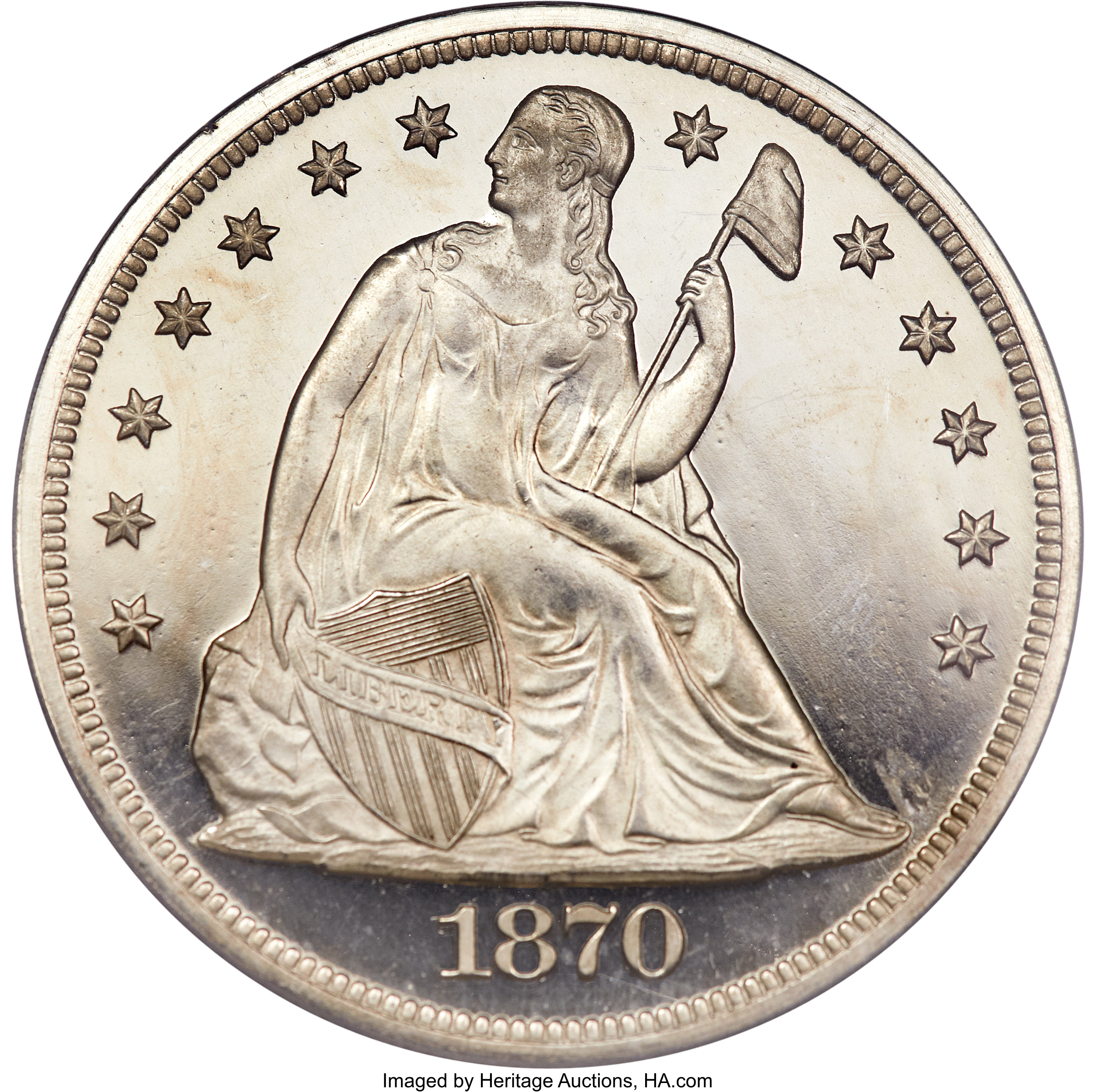 image for: 1870 $1 PR66 Deep Cameo PCGS....