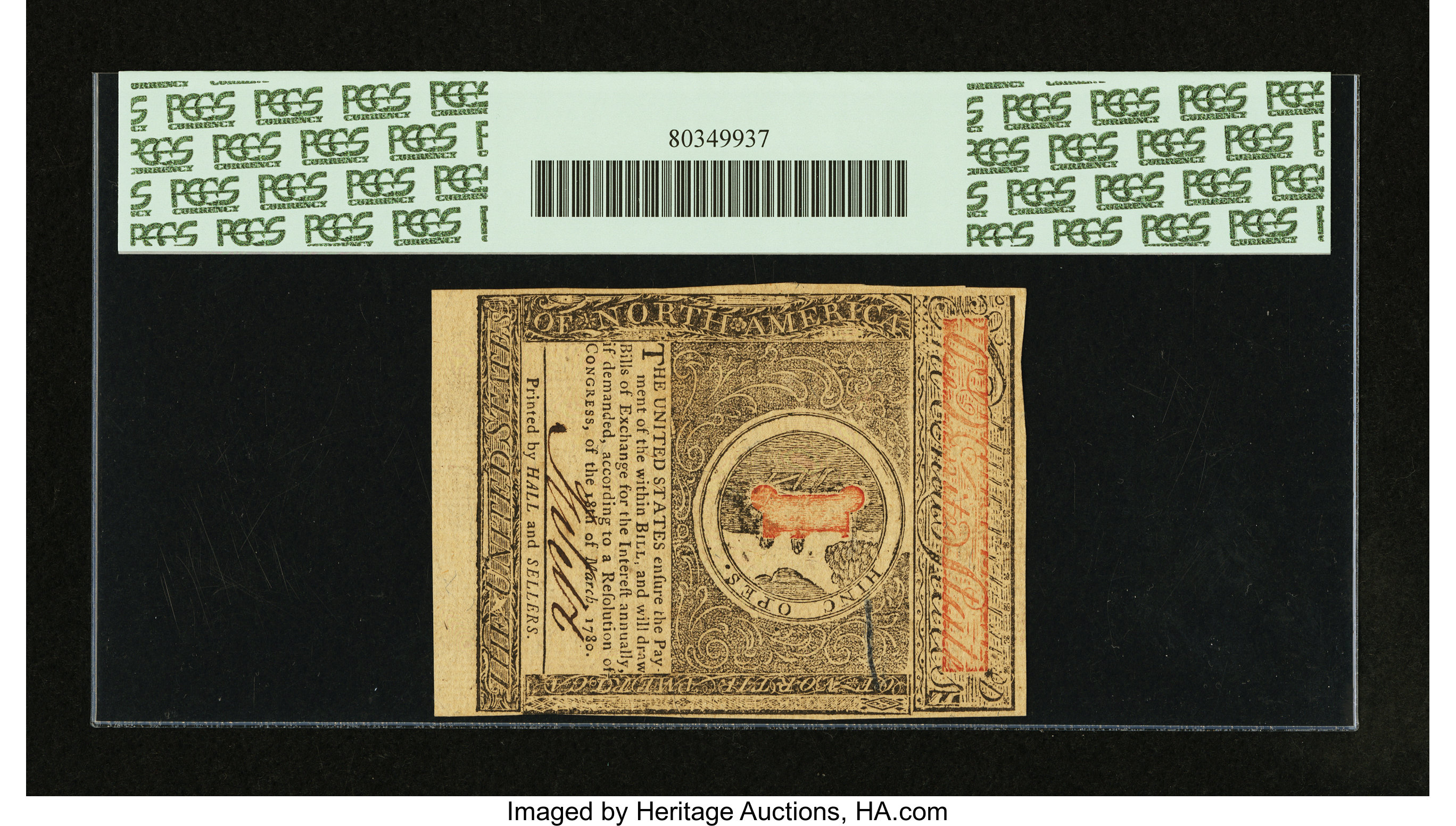 image for: Virginia May 1, 1780 $2 PCGS New 62PPQ....