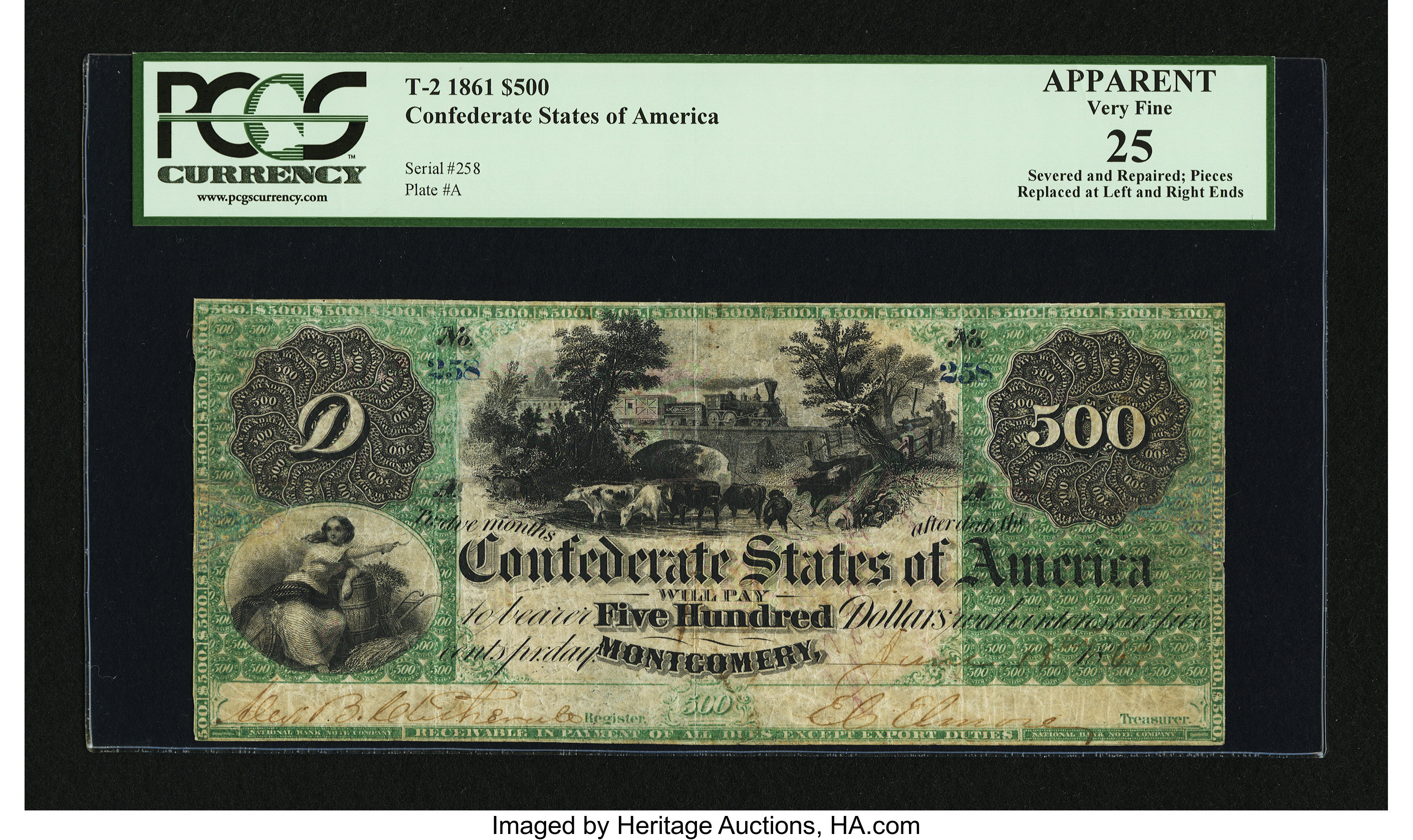 image for: T2 $500 1861 PF-1 Cr. 2....