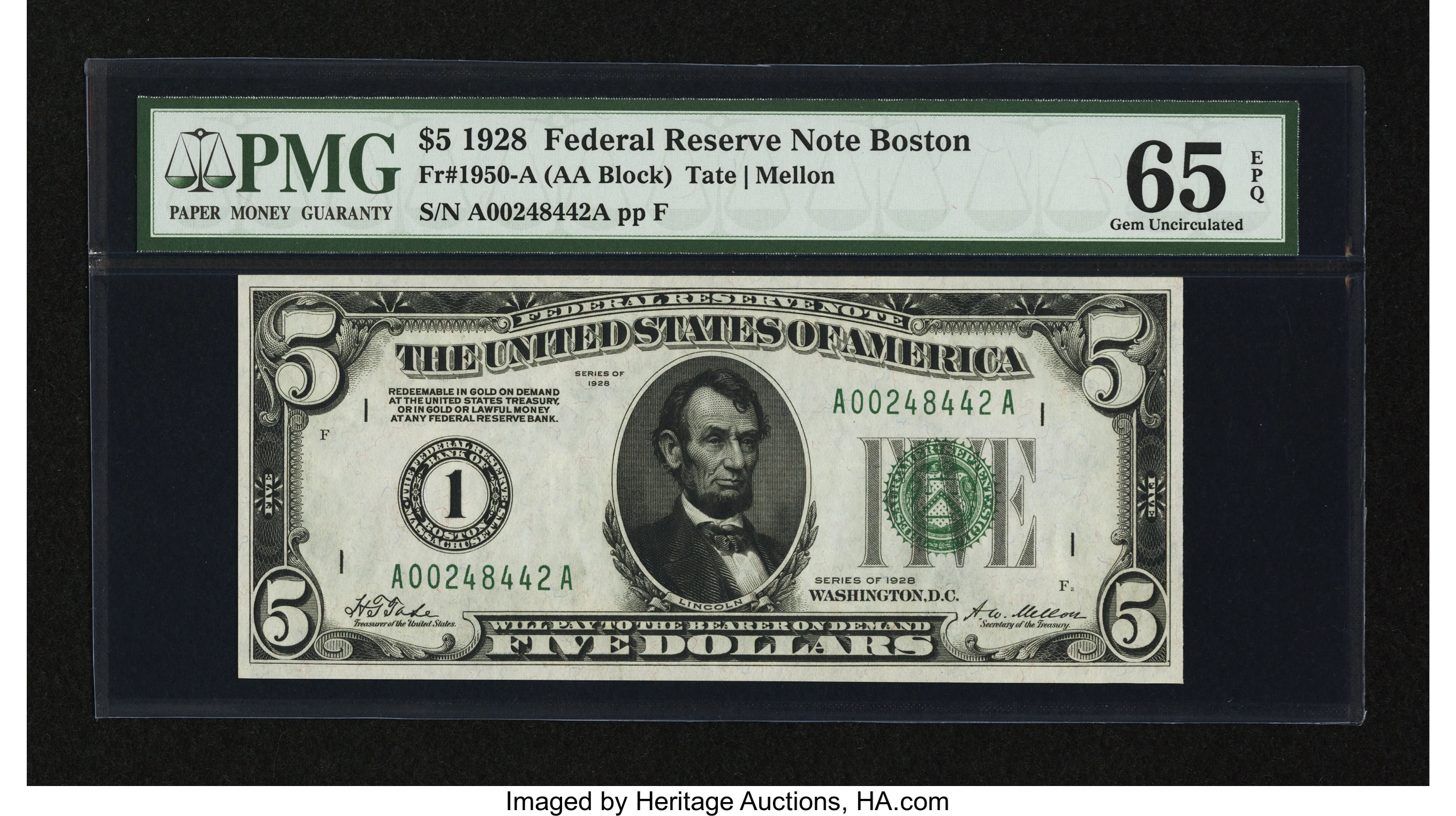 Circulated $5 1950 US Federal Reserve Small Notes for sale