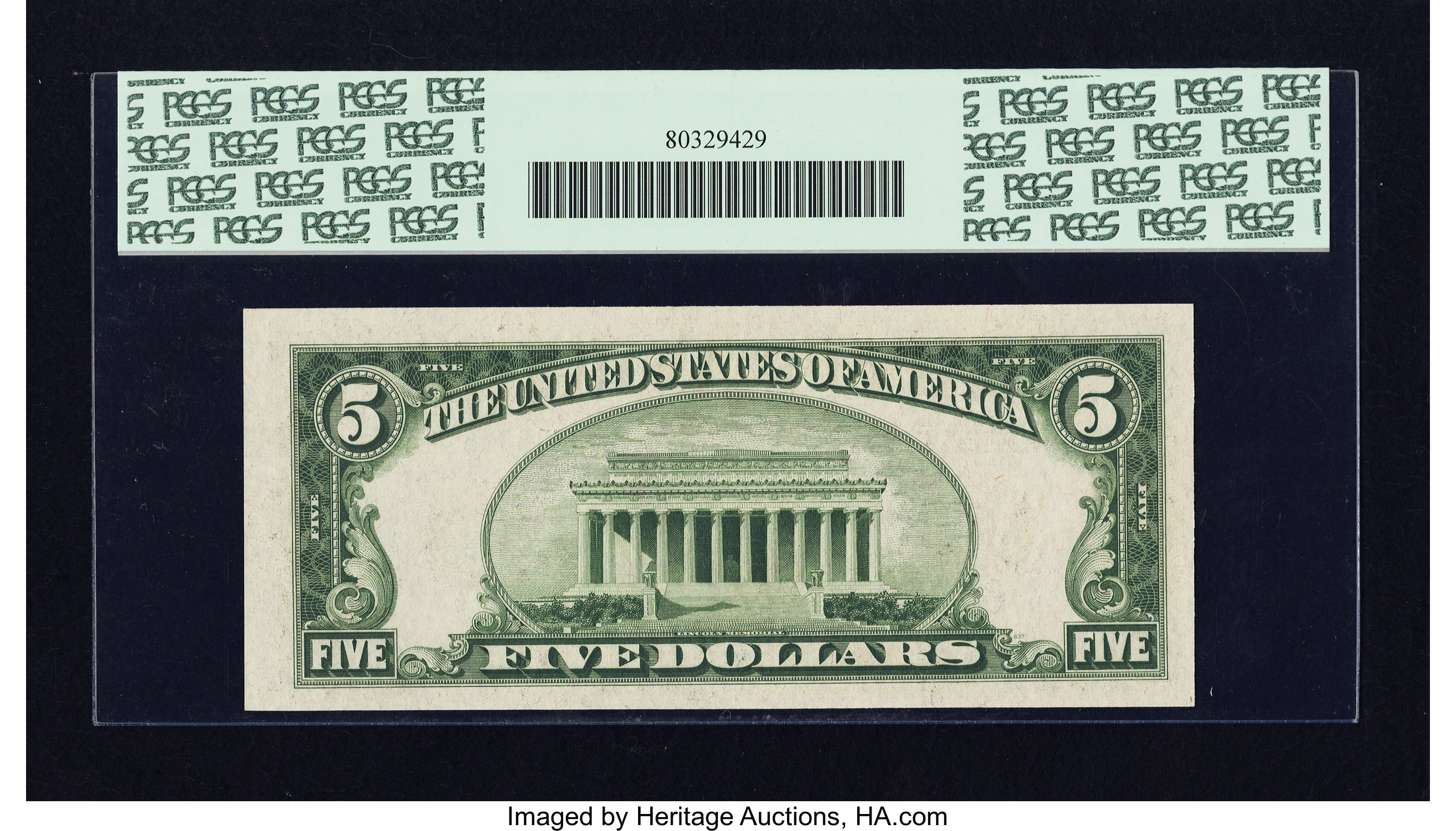 image for: Fr. 1959-H $5 1934C Mule Federal Reserve Note. PCGS Choice New 63PPQ....