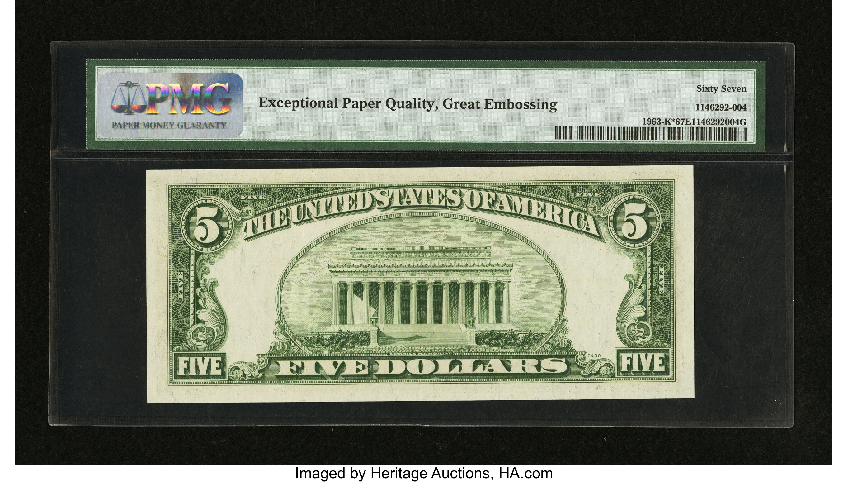 image for: Fr. 1963-K* $5 1950B Federal Reserve Note. PMG Superb Gem Unc 67 EPQ....