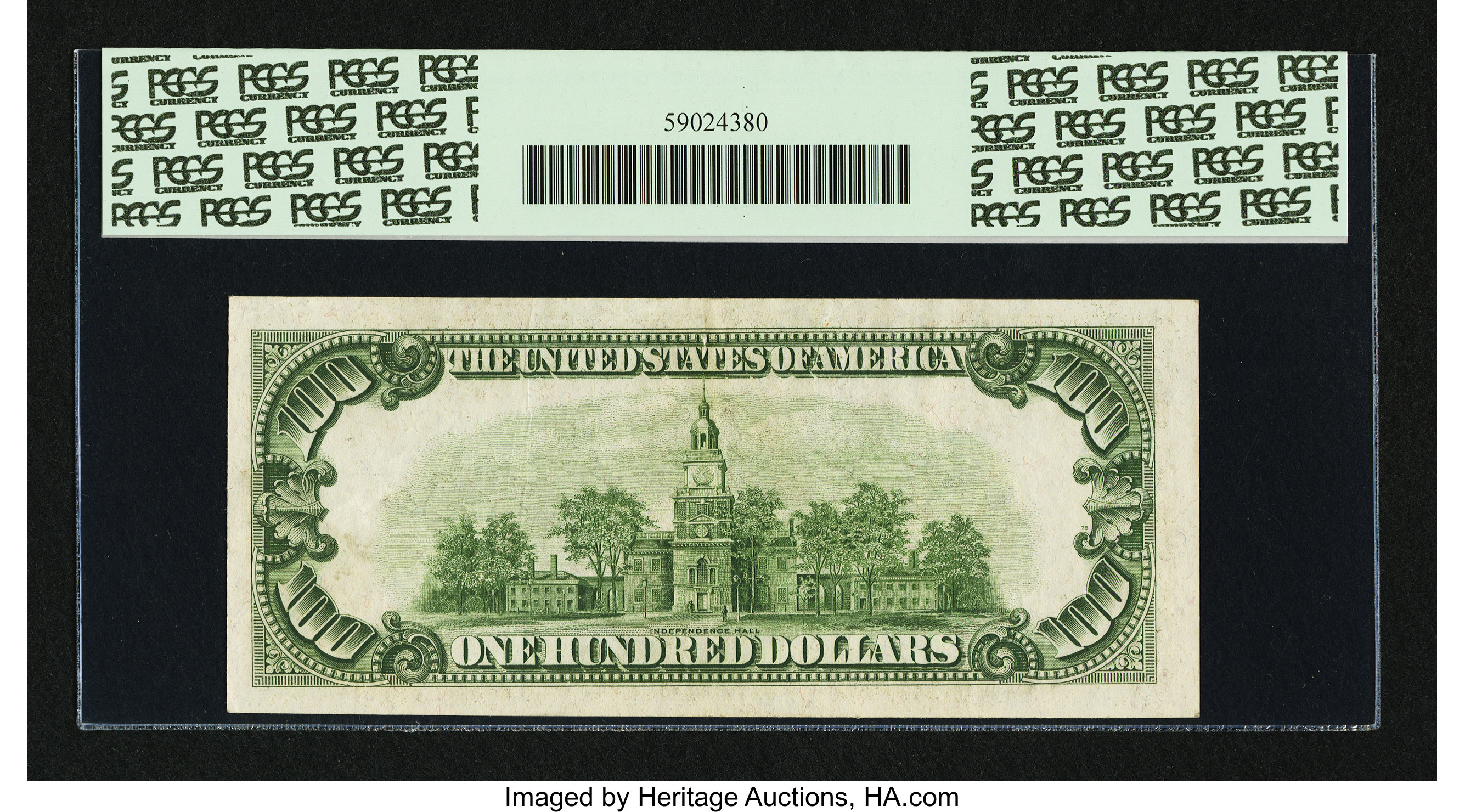 image for: Fr. 2156-G* $100 1934D Mule Federal Reserve Note. PCGS About New 53....