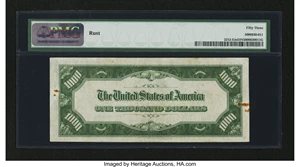 image for: Fr. 2212-E $1000 1934A Federal Reserve Note. PMG About Uncirculated 53 Net....