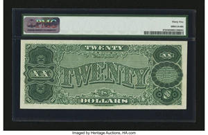 image for: Fr. 372 $20 1890 Treasury Note PMG Choice Very Fine 35....