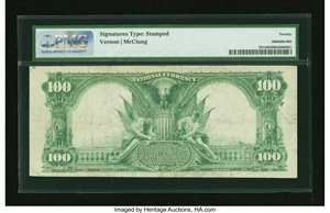 image for: Burlington, IA - $100 1902 Plain Back Fr. 701 The Merchants NB Ch. # 1744...
