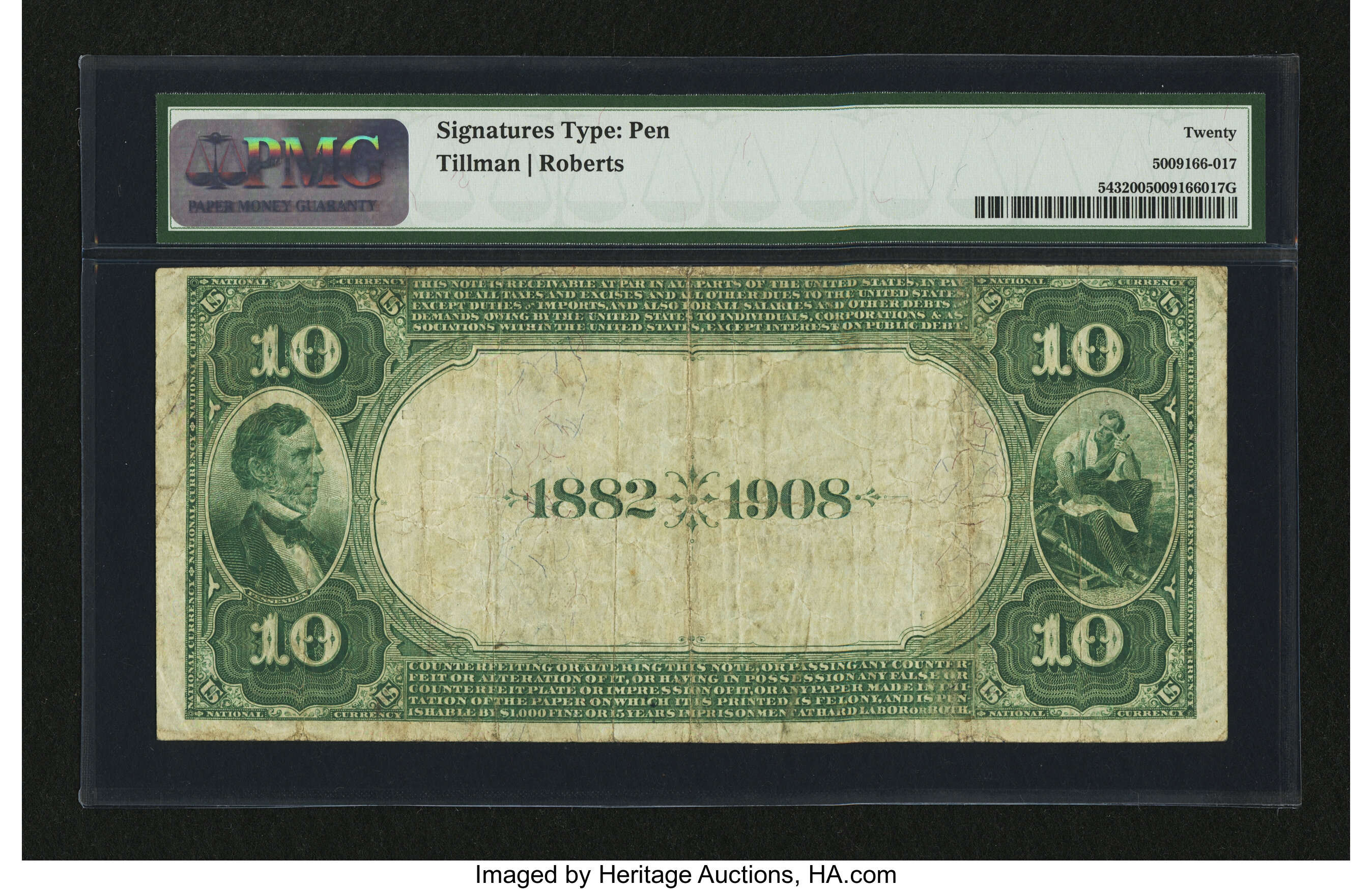 image for: Vinton, IA - $10 1882 Date Back Fr. 543 The Farmers NB Ch. # (M)5088...