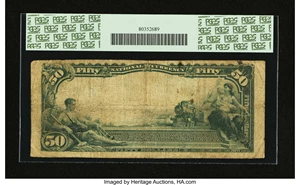 image for: Saint Louis, MO - $50 1902 Red Seal Fr. 664 The Fourth NB Ch. # (M)283...