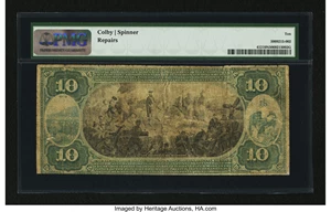 image for: Cadiz, OH - $10 Original Fr. 412 The Harrison NB Ch. # 1447...
