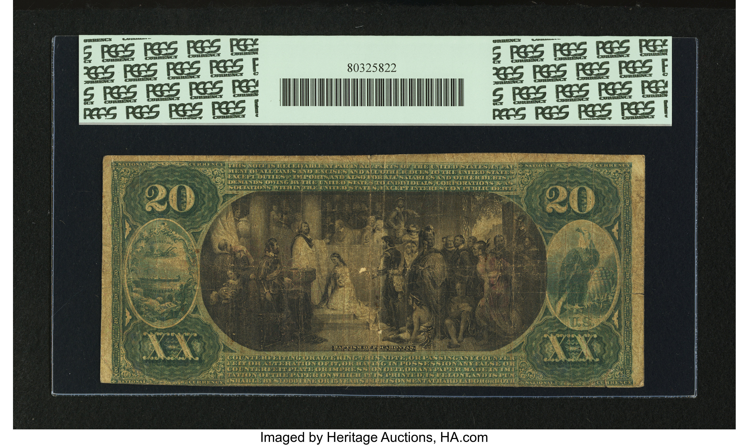 image for: Pulaski, TN - $20 1875 Fr. 432 The Giles NB Ch. # 1990...