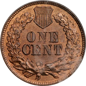 image for: 1864 Pattern Indian Cent. Judd-356a, Pollock-427. Rarity-6-. MS-65 RB (PCGS).