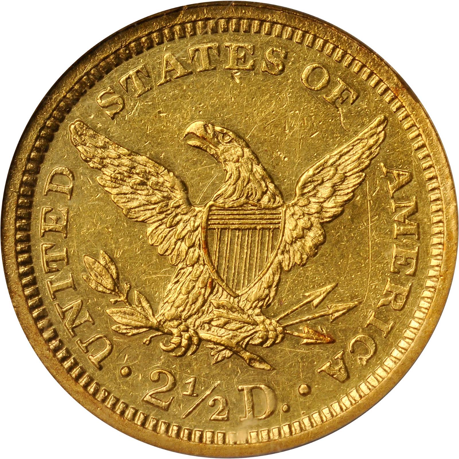 image for: 1862 Liberty Quarter Eagle. Proof--Improperly Cleaned (NCS).