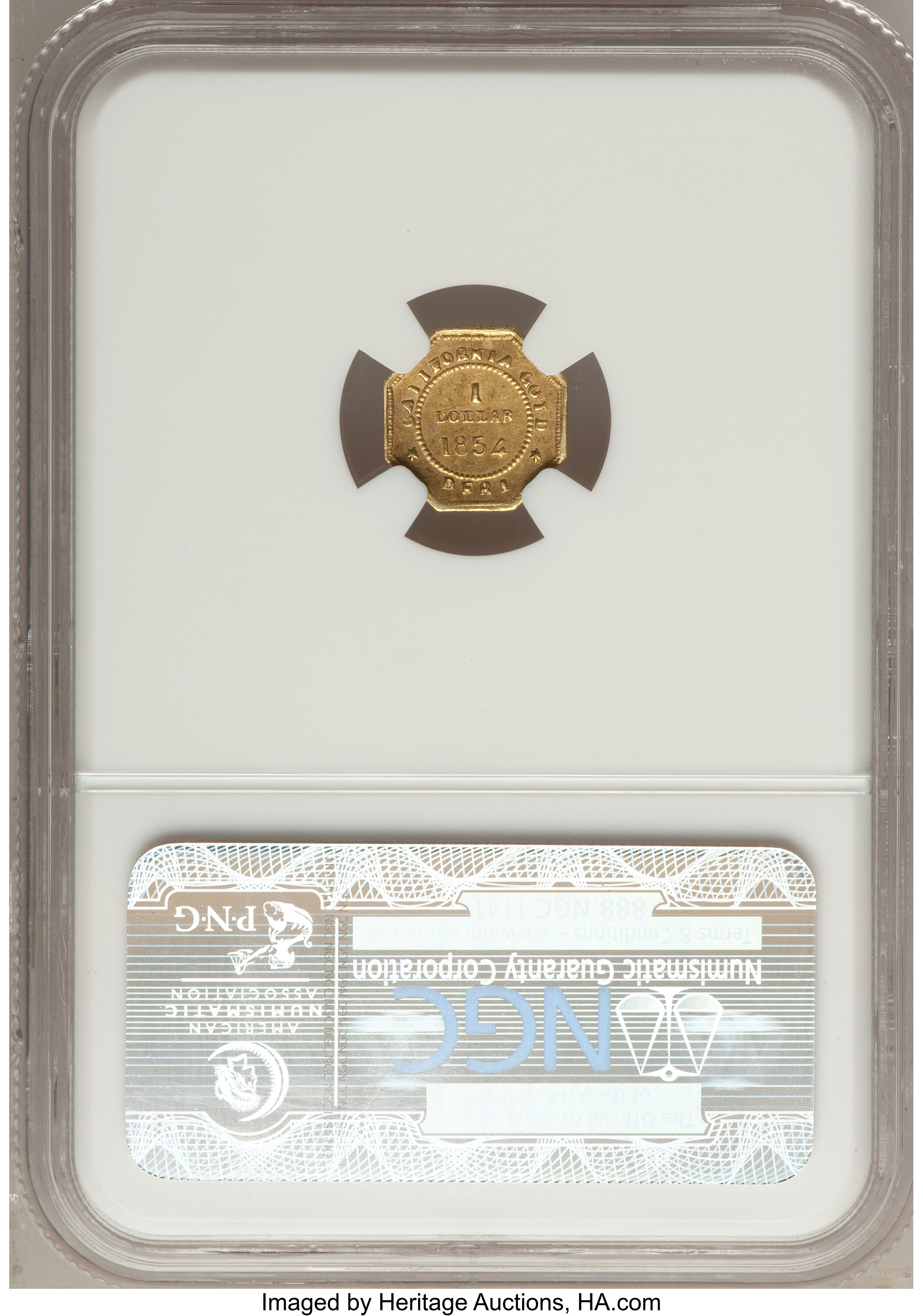 image for: 1854 $1 Liberty Octagonal 1 Dollar, BG-528, R.6, AU55 NGC....