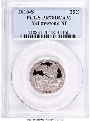 image for: 2010-S 25C Yellowstone PR70 Deep Cameo PCGS. PCGS Population (0). NGC Census: (0). (#418831)...