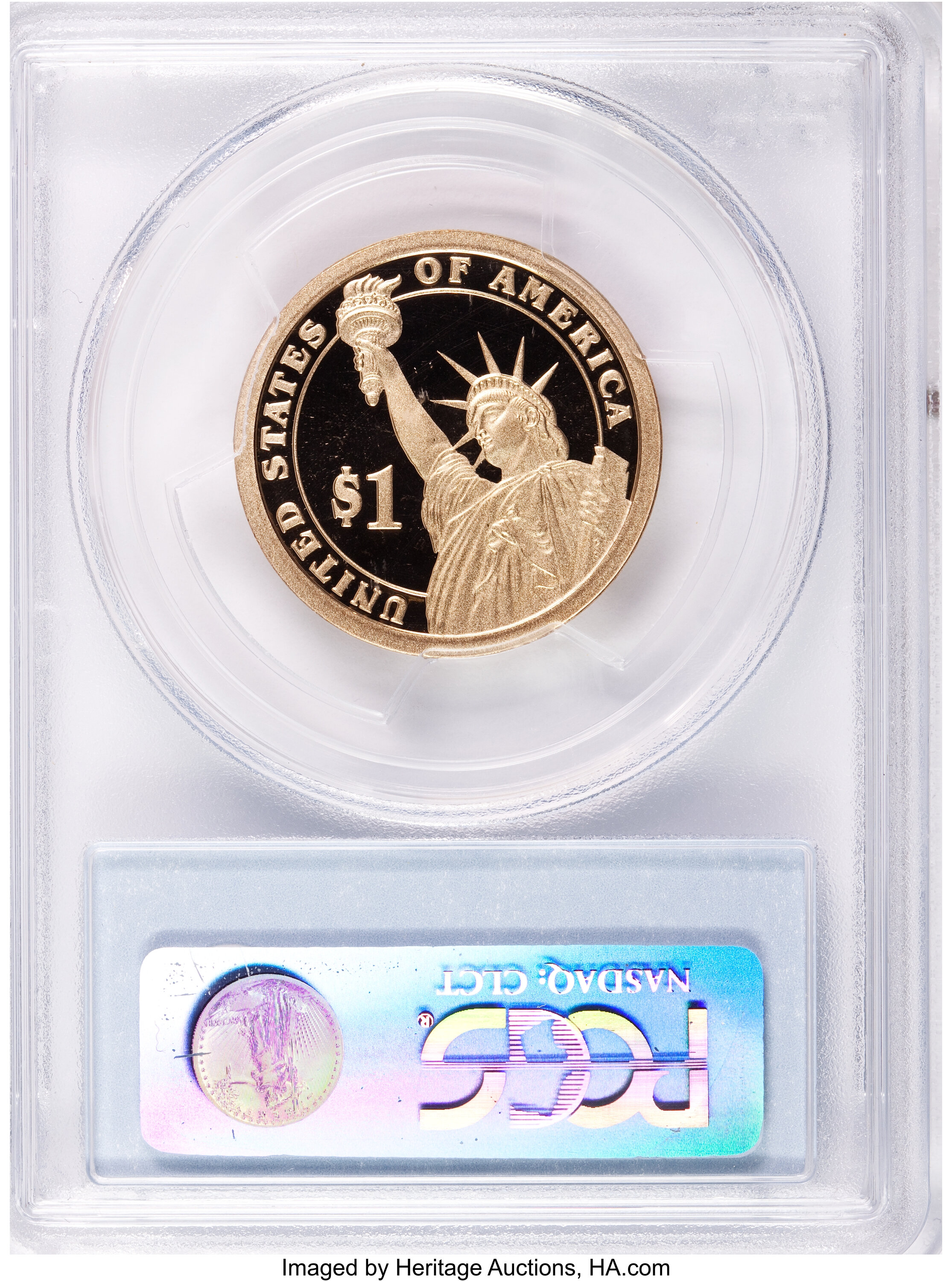 image for: 2009-S $1 Zachary Taylor PR70 Deep Cameo PCGS. PCGS Population (191). NGC Census: (0).  Numismedia Wsl. Price for problem f...