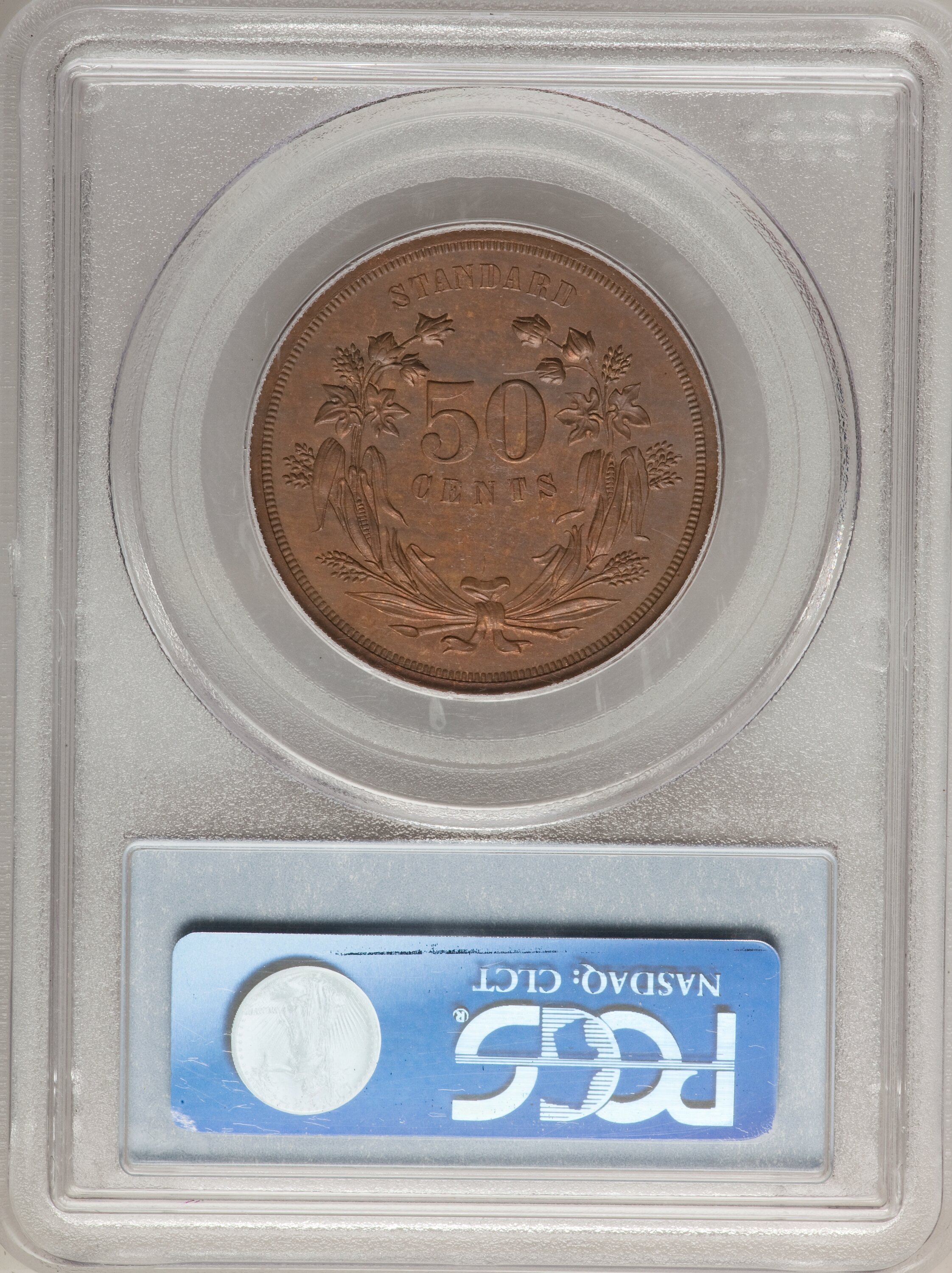image for: 1870 50C Standard Silver Half Dollar, Judd-930, Pollock-1035, High R.7, PR66 Brown PCGS. Ex: Simpson. PCGS Population (1/0)...