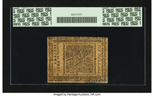 image for: Continental Currency February 26, 1777 $6 PCGS Apparent Very Fine 25....