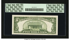 image for: Fr. 1960-L $5 1934D Federal Reserve Note. PCGS Gem New 65PPQ....