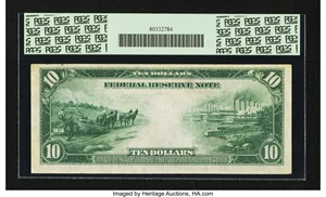 image for: Fr. 937 $10 1914 Federal Reserve Note PCGS Very Fine 20....