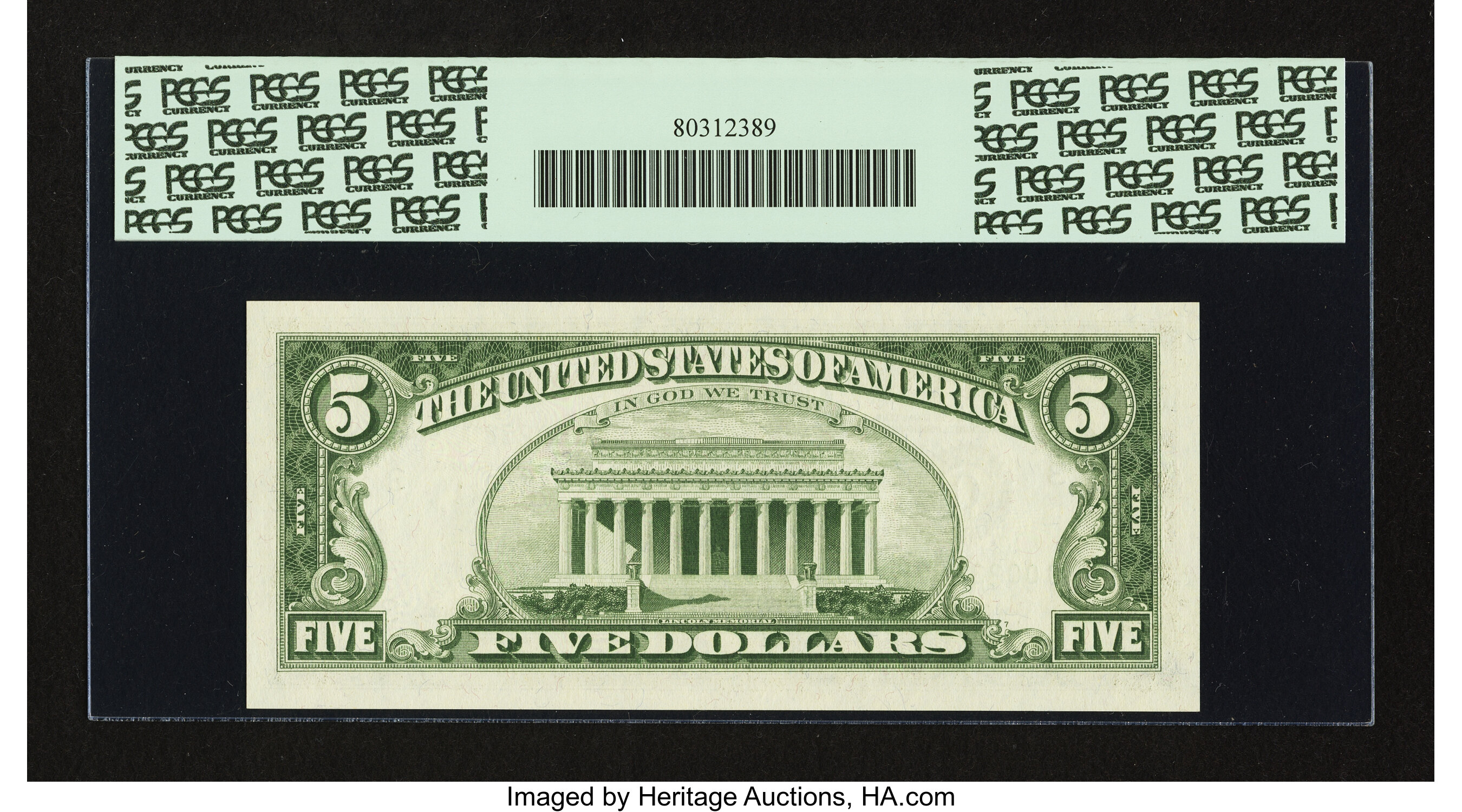 image for: Fr. 1967-C* $5 1963 Federal Reserve Note. PCGS Gem New 66PPQ....