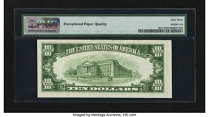 image for: Fr. 2011-H $10 1950A Federal Reserve Note. PMG Choice Uncirculated 63 EPQ....