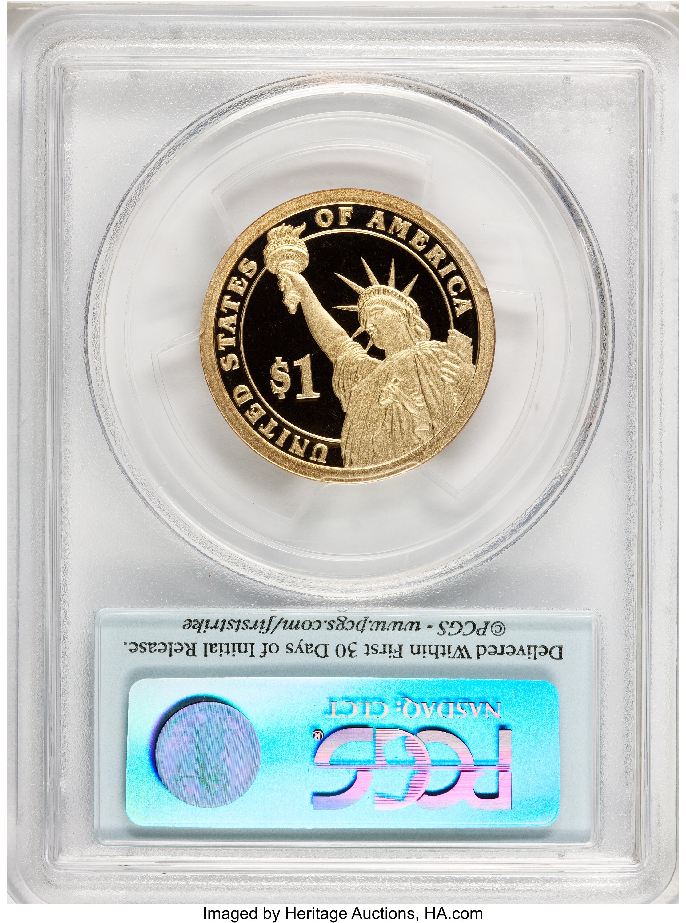 image for: 2010-S $1 Presidential Dollars Millard Fillmore PR70 Deep Cameo PCGS; 1910-S Franklin Pierce PR70 Deep Cameo PCGS; and a ... (Total: 3 coins)