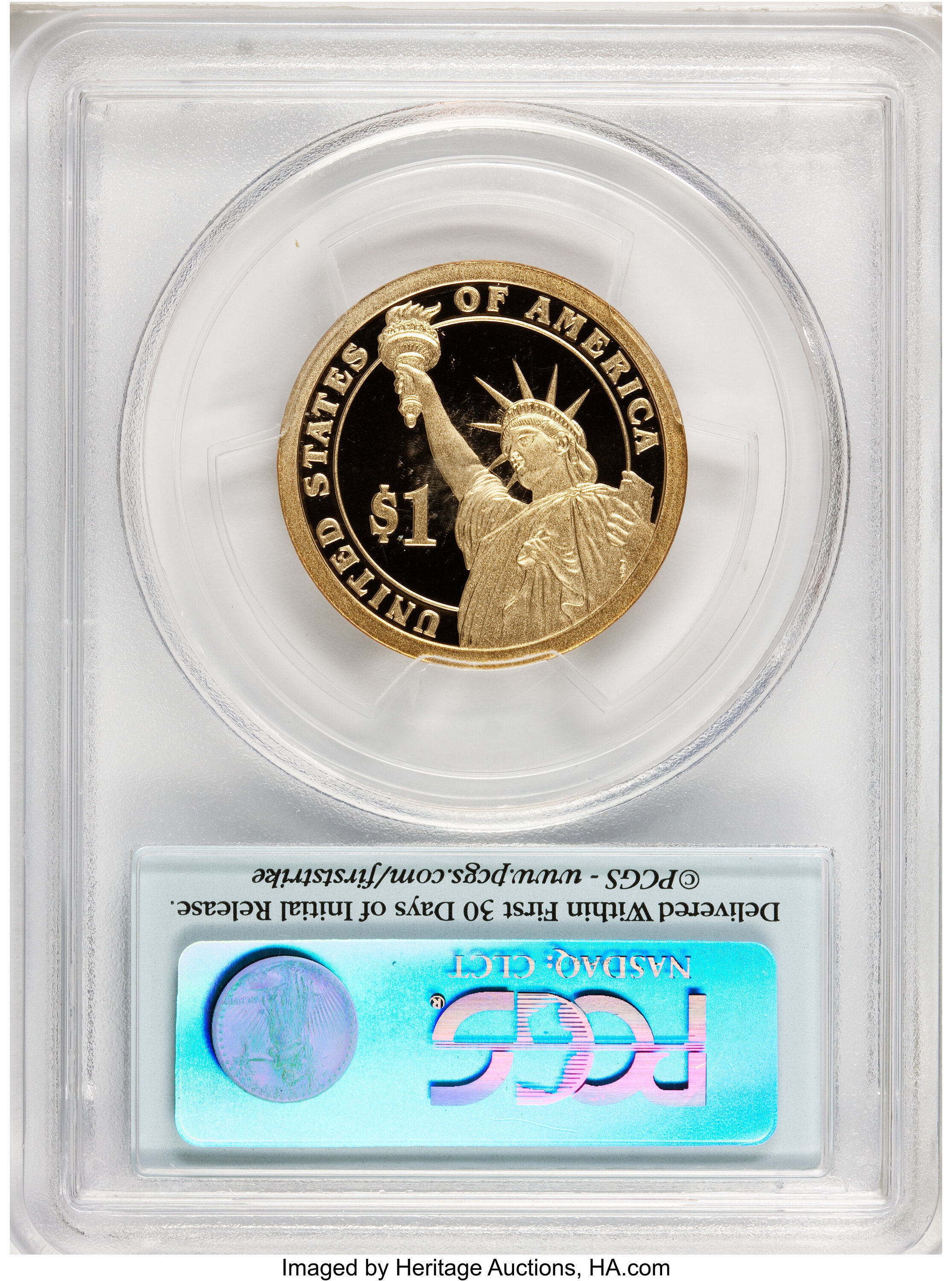 image for: 2010-S $1 Presidential Dollars Millard Fillmore PR70 Deep Cameo PCGS; 1910-S Franklin Pierce PR70 Deep Cameo PCGS; and a ... (Total: 3 coins)