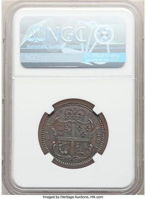 image for: 1773 Virginia Penny Pattern, Newman 1-A, W-1390, R.6, PR62 Brown NGC....
